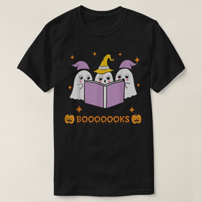 Camiseta Divertido libro fantasma que lee a profesor de Hal (Diseño del anverso)
