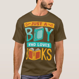 Camiseta Divertido libro leyendo gráficos chicos hombres am