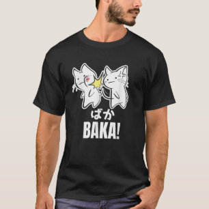 Camiseta Divertido Lindo Anime Baka Gato Gatito Bofetada Ba