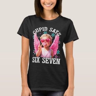 Camiseta Divertido Lindo Cud Dice Seis Siete Día de San Val
