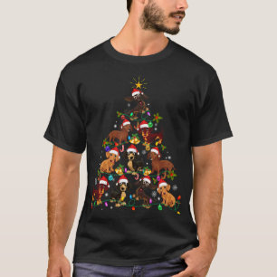 Camiseta Divertido lindo Dachshund árbol de Navidad Mascota