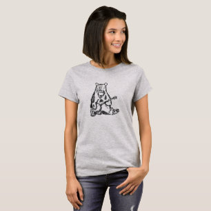 Camiseta Divertido lindo del oso del banjo