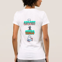 Camiseta divertido lindo fantasma de halloween y robot enfe