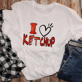 Camiseta Divertido Lindo Me Encanta la Salsa de Tomate