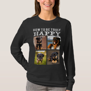 Camiseta Divertido lindo Rottweiler Face Happy Dog Mom Mama