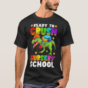 Camiseta Divertido listo para aplastar guardería T Rex prim
