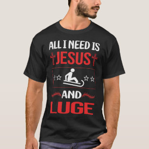 Camiseta Divertido Luge Luger Jesús