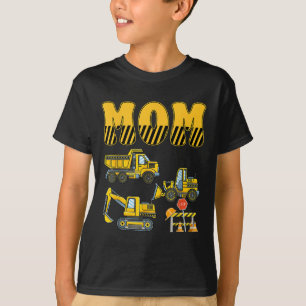 Camiseta Divertido Mamá Papá Construcción Excavador Niños F