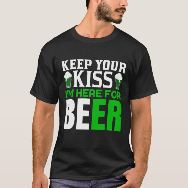 Camiseta Divertido: Mantén tu beso con humor Fiesta del Día (Anverso)