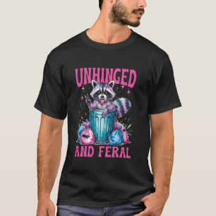 Camiseta Divertido Mapache Colorido Desenfrenado y Feral Se