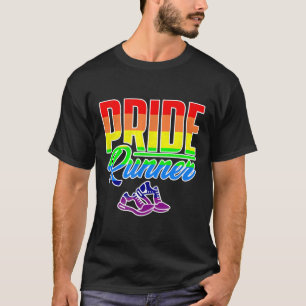 Camiseta Divertido maratón lesbiana arco iris LGBT corriend