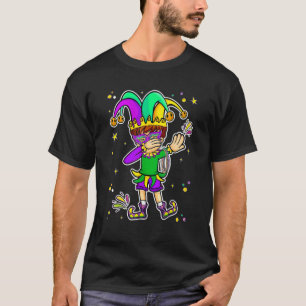Camiseta Divertido Mardi Gras Dabbing Boy Carnaval de Nueva
