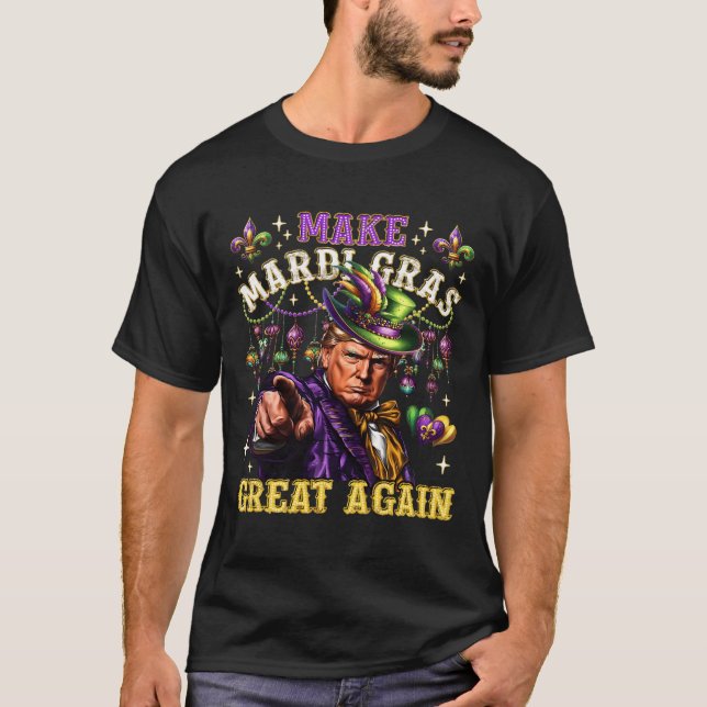 Camiseta Divertido Mardi Gras Donald Trump Mardi Gras Ameri (Anverso)