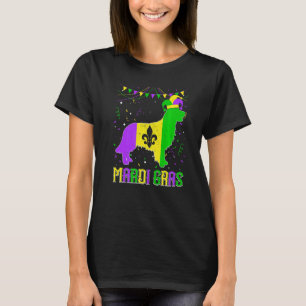 Camiseta Divertido Mardi Gras Golden Retriever Perro Papá M