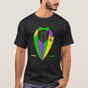 Camiseta Divertido Mardi Gras Tux Fiesta Costume Familia Ma