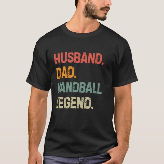 Camiseta Divertido marido de balonmano papá Leyenda de balo (Anverso)