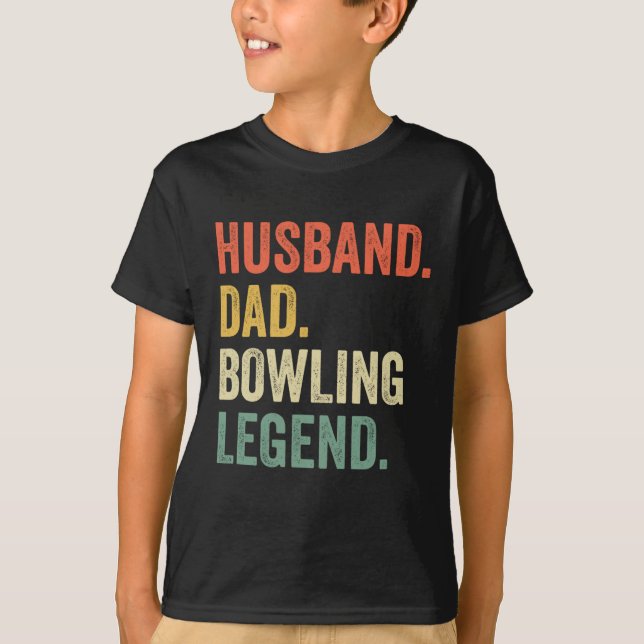 Camiseta Divertido marido de Bowler papá Bowling Legend D d (Anverso)