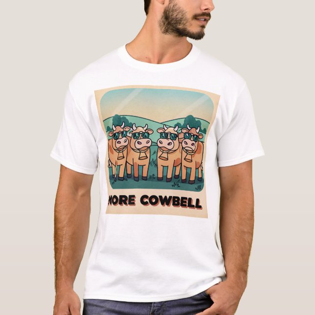 Camiseta Divertido más campana de vaca (Anverso)