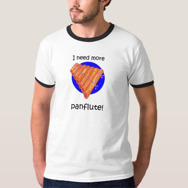Camiseta divertido más panflute (Anverso)