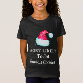 Camiseta Divertido más probable para las galletas de Santa