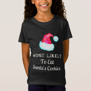 Camiseta Divertido más probable para las galletas de Santa