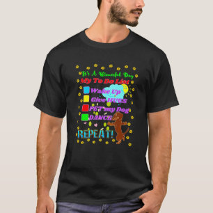 Camiseta Divertido Mascota De Dachshund Papá Wiener Perro M