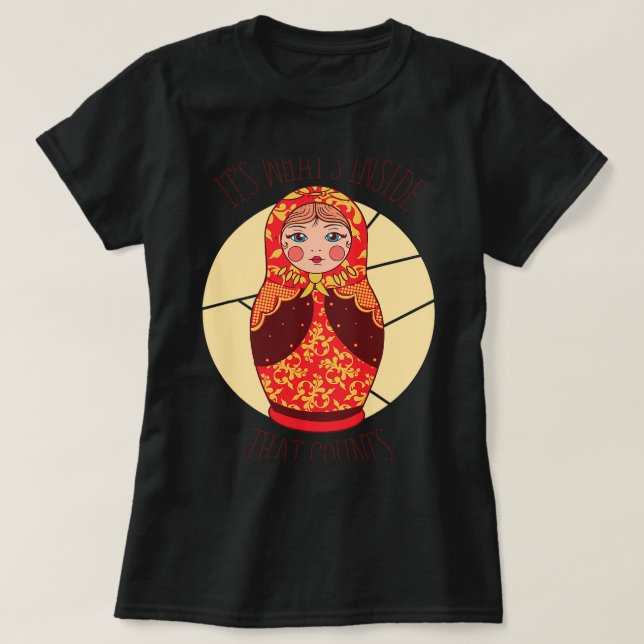 Camiseta Divertido Matryoshka Muñecas rusas de nidificación (Diseño del anverso)