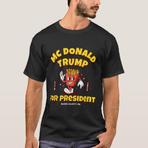 Camiseta Divertido Mcdonald Trump para la presidencia de Fr
