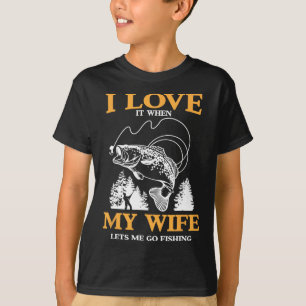 Camiseta Divertido Me Encanta Cuando Mi Esposa Me Deja Ir a