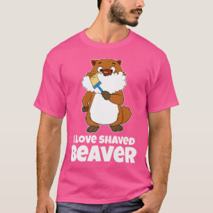 Camiseta Divertido me encanta el castor afeitado Raccoon Ra