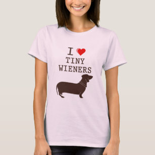 Camiseta Divertido me encanta el pequeño Wiener Dachshund