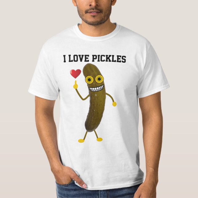 Camiseta Divertido me encanta el Personalizado de Pickle (Anverso)