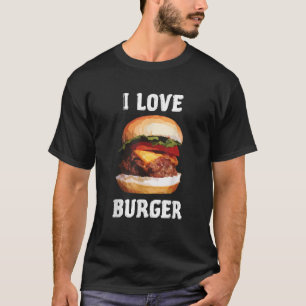 Camiseta Divertido Me encanta regalo de comida rápida de ha