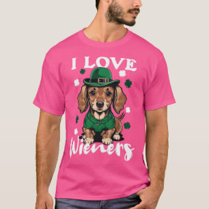 Camiseta Divertido me encanta Wieners St Patricks Day Dachs