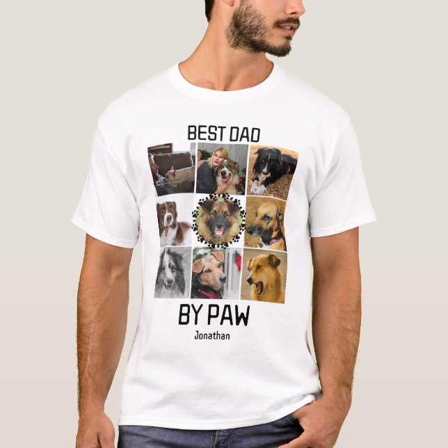 Camiseta Divertido Mejor Papá Por El Personalizado Paw 9 Co (Anverso)