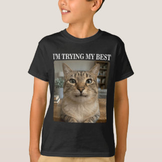 Camiseta Divertido Meme de Gato Llorando para Hombres Mujer