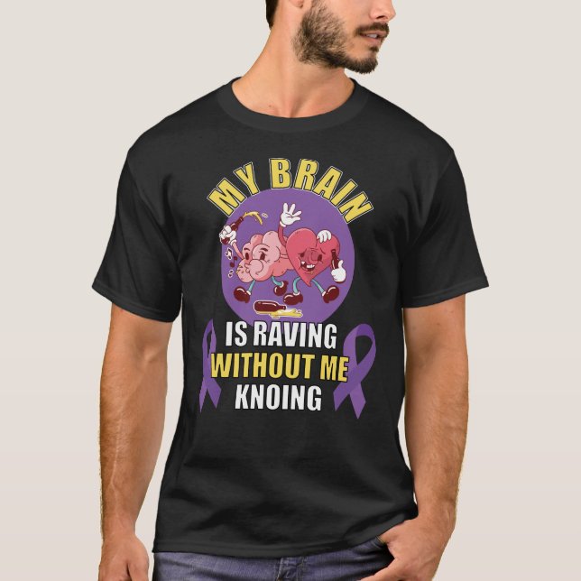 Camiseta Divertido mensaje de epilepsia (Anverso)