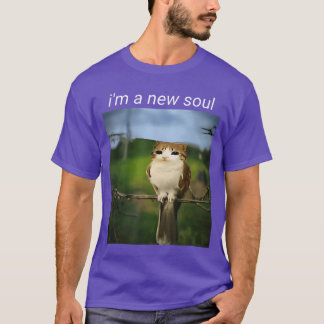Camiseta Divertido meowl Meme gato búho Meme cerebro podrid