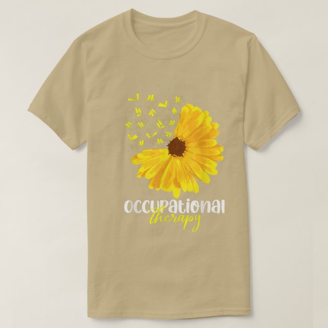 Camiseta Divertido mes de terapia ocupacional de SunFlower (Diseño del anverso)