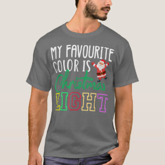 Camiseta Divertido Mi color favorito son las luces Navidade