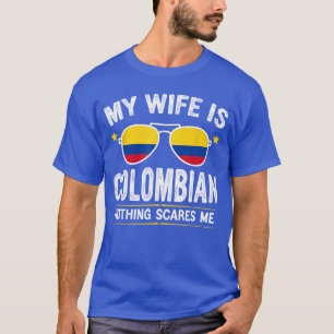Camiseta Divertido Mi esposa es colombiana Orgulloso esposo