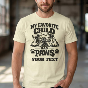 Camiseta Divertido Mi Hijo Favorito Tiene Patas Bulldog Per