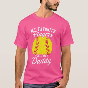 Camiseta Divertido, mi jugador favorito de Softball me llam
