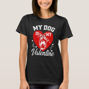 Camiseta Divertido Mi Pit Bull Es Mi Perro De San Valentín 