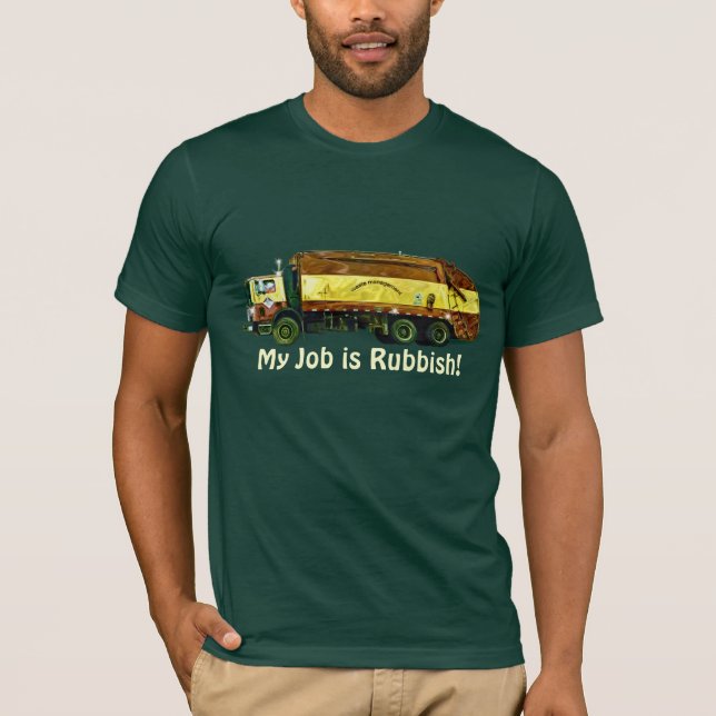 Camiseta Divertido "Mi trabajo es basura", camionero de cam (Anverso)