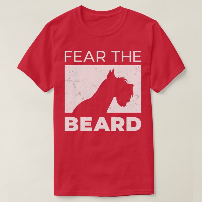 Camiseta Divertido miedo al motivo del perro barba (Diseño del anverso)