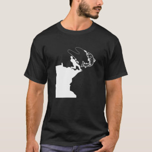 Camiseta Divertido Minnesota Pesca MN Amo Pescado