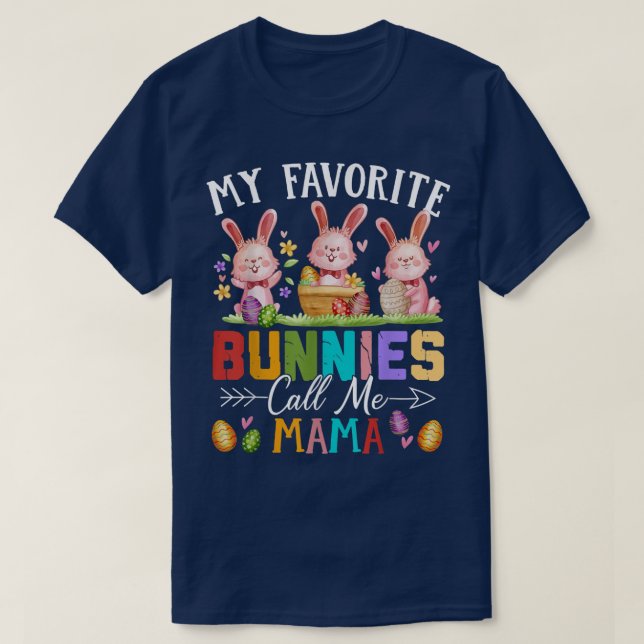 Camiseta Divertido, mis conejitos favoritos me llaman "Mi f (Diseño del anverso)