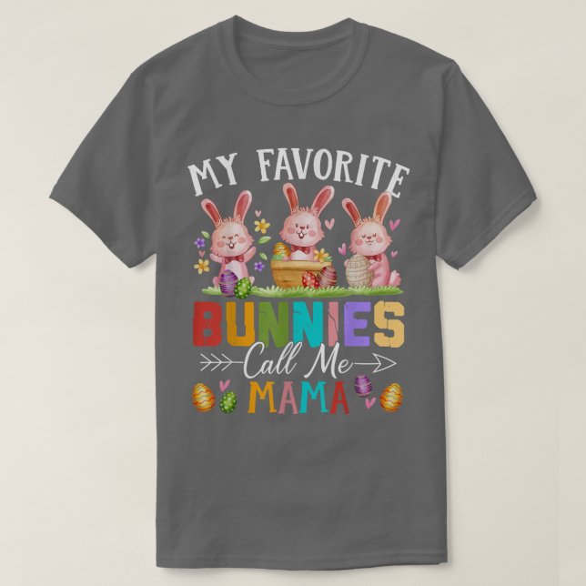Camiseta Divertido, mis conejitos favoritos me llaman "Mi f (Diseño del anverso)