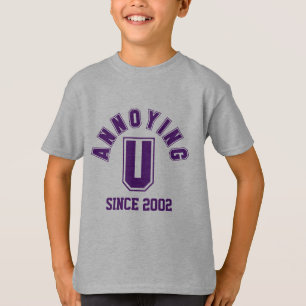 Camiseta Divertido Molesto Chico Tee, Morado